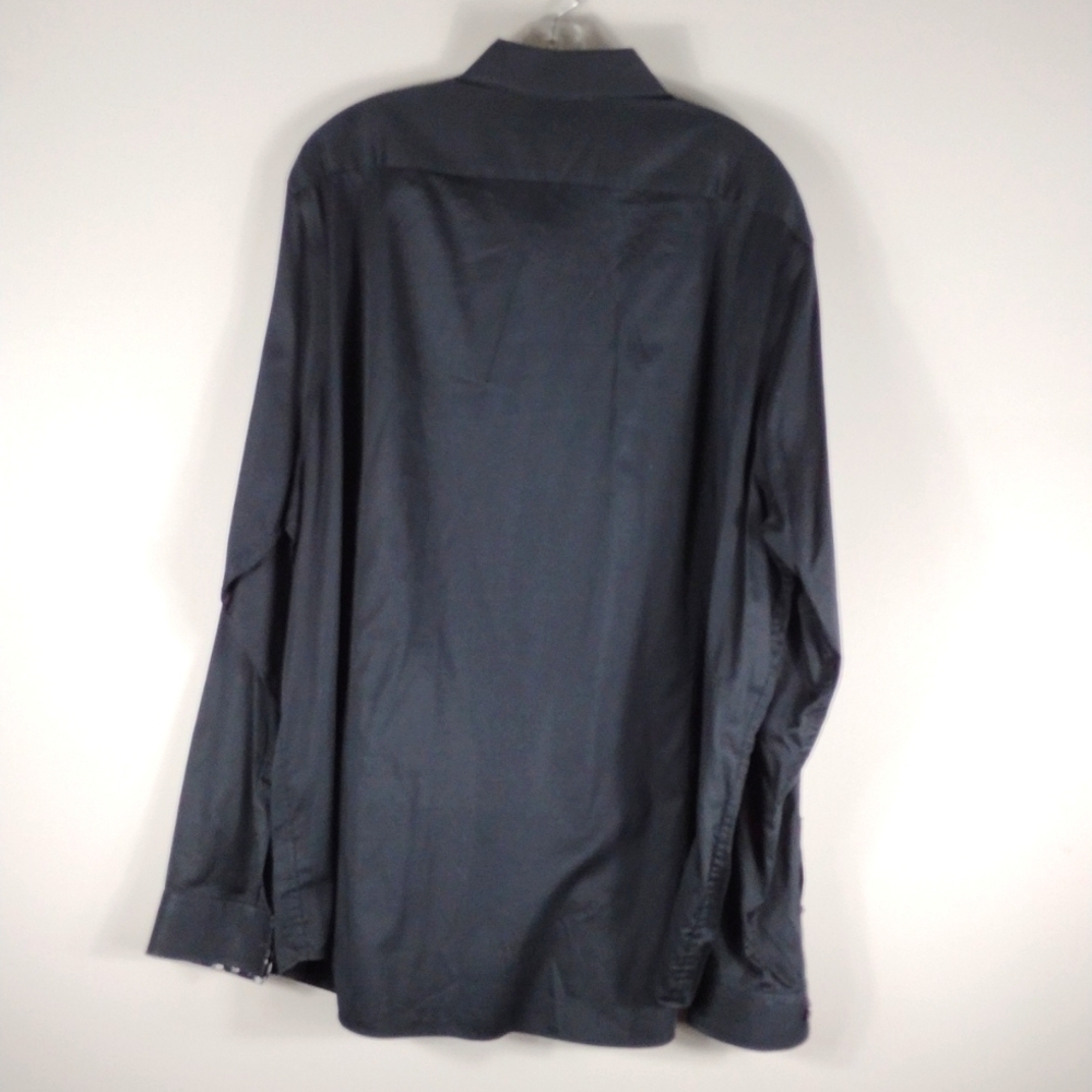 EUC Express Mens XXL Slim Fit Black Casual Button Down Shirt - Picture 5 of 5